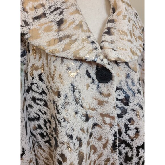 Multiples Long Sleeves Women Coat Jacket Size 0X Animal Print A181 - Picture 5 of 13